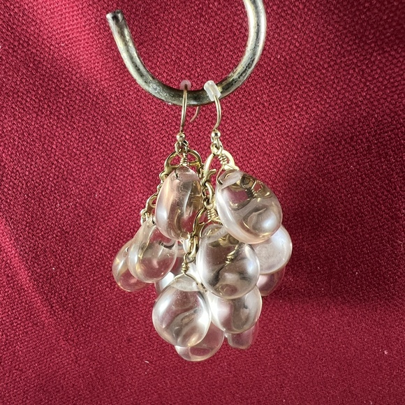 J Crew Dangle Earrings Chandelier Teardrop Fashion French Hook Elegant Classic - Picture 4 of 7